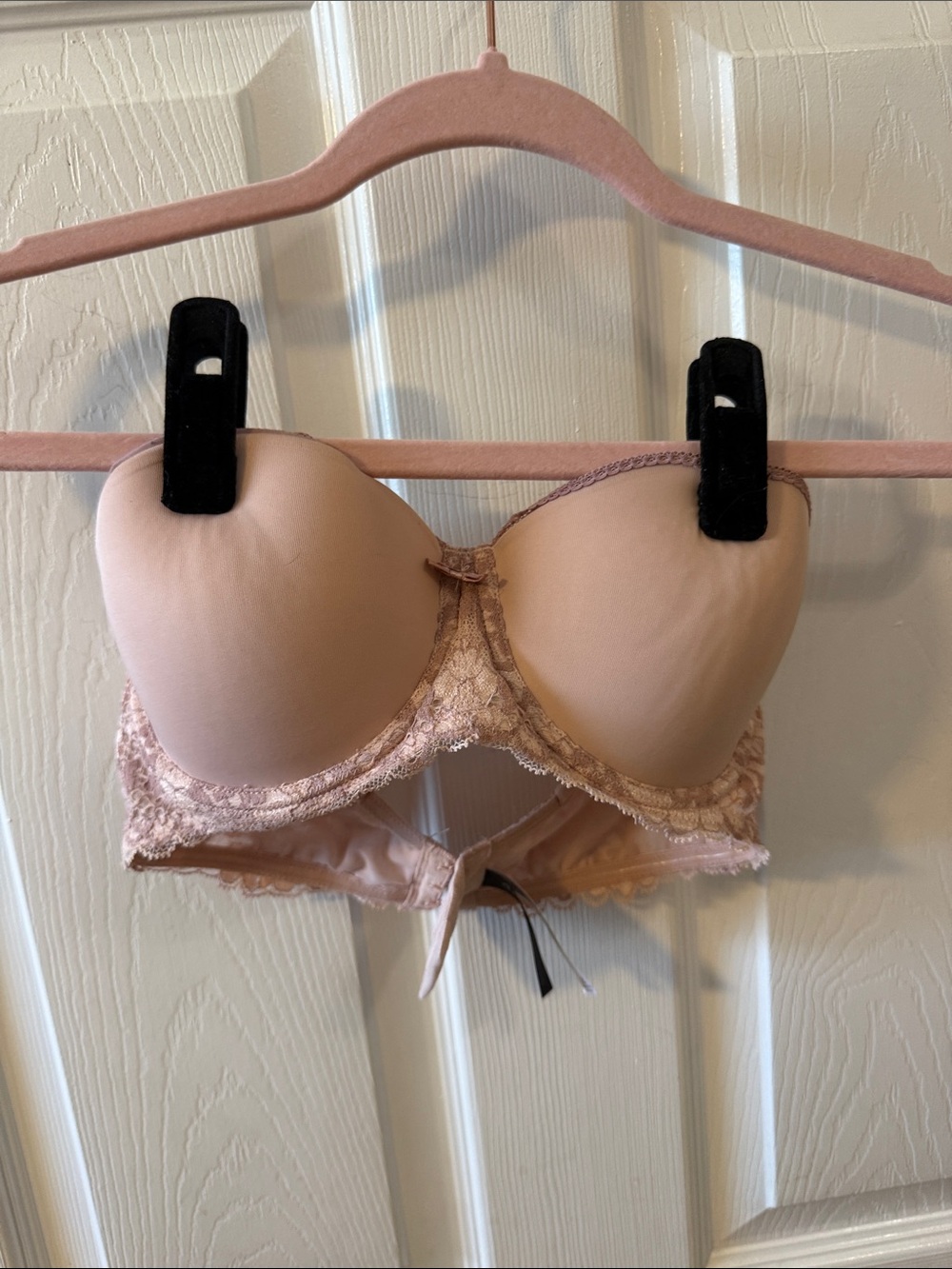 Adore Me Strapless Lace Push-Up Bra - Blush Pink
